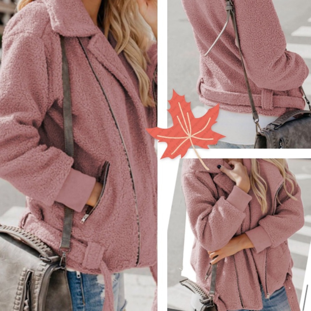 1 LEFT Women’s  teddy style JACKET SHERPA - Picture 6 of 8